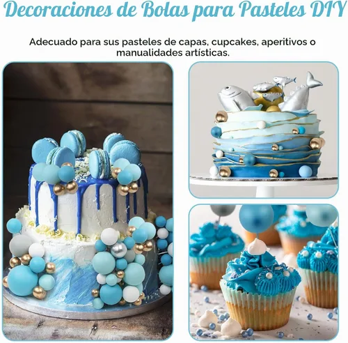 Vista 6 de 115 PCS Adornos para Pasteles de Pelota - Decoraciones de Pastel de Mini Globos Pelota de Espuma Palillos para Cupcakes Adornos Insertables DIY