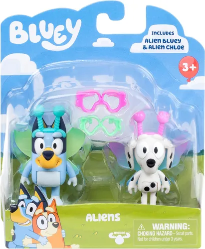 Vista 10 de Bluey Action Heroes - Juego de figuras de juguete de 2 unidades, figuras articuladas de personajes con figuras de karate y mochila propulsora