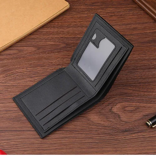 Vista 17 de Cartera delgada para hombre con monedero, cartera minimalista con cremallera, carteras plegables para hombre con tarjetero de crédito, cartera