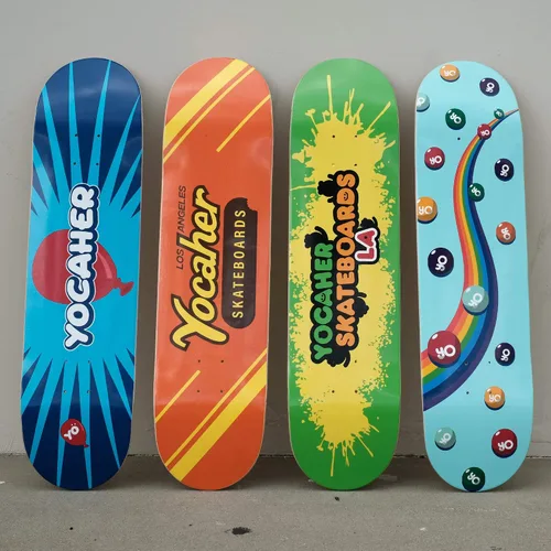 Vista 8 de Yocaher Patinetas completas punked de 7.75 pulgadas o 8.25 pulgadas o formas Mini Cruiser o Micro Cruiser - Serie Pika, Candy y Chimp