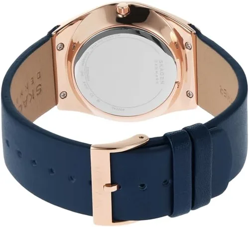 Vista 3 de Skagen Men's Grenen Three-Hand Date Watch with Steel Mesh or Leather Band