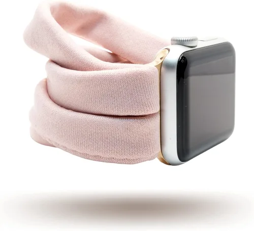 Vista 3 de Banda de yoga rosa rubor para Apple Watch Series 1-8, 1.496 in 1.575 in 1.614 in 1.654 in 1.732 in 1.772 in