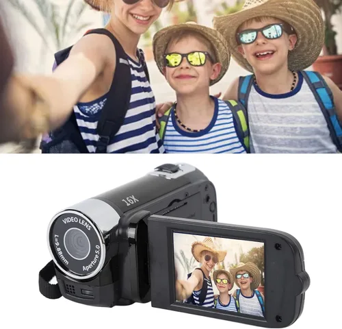 Vista 5 de XUMIUZIY Videocámara de video, grabadora de cámara digital 4K 48MP, videocámara de vlogging con pantalla giratoria de 2.7 pulgadas, zoom digital