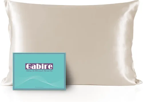 Vista 30 de Gabire Funda de almohada de seda de morera para cabello y piel, evita el acné, fundas de almohada de seda real de ambos lados, funda de almohada