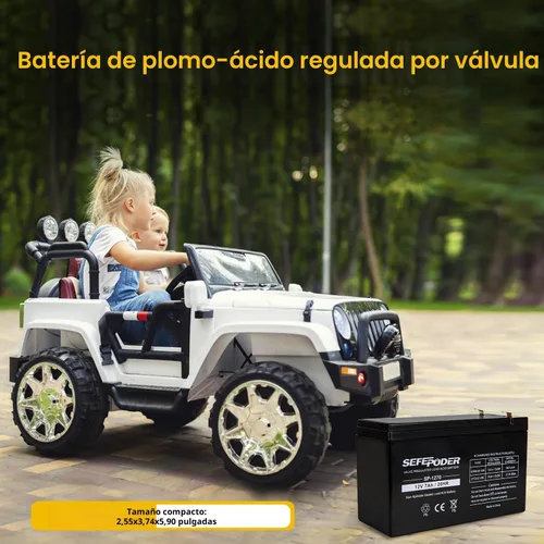 Vista 4 de SEFEPODER Batería de plomo ácido sellada recargable de 12V 7Ah (terminales F1)