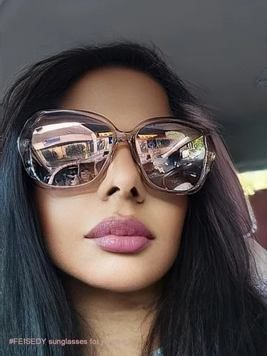 Vista 78 de FEISEDY - gafas de sol polarizadas para mujer, marco compuesto brillante B2289