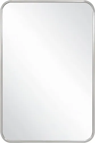 Vista 2 de Design House Isla - Espejo rectangular para pared, 30 pulgadas de alto x 20 pulgadas de largo, marco de metal moderno, para sala de estar