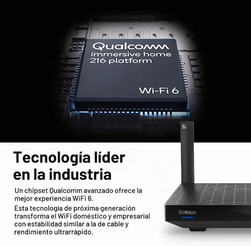 Vista 8 de Linksys MR20EC Router WIFI 6 de malla de doble banda Velocidades 3.0 (AX3000) Conecta más de 25 dispositivos Cobertura de 2,000 pies