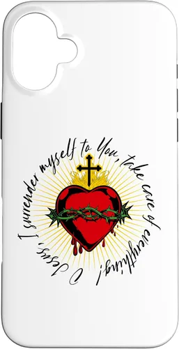 Vista 23 de Surrender Novena O Jesus Catholic Black Letter Case for iPhone 17