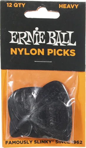 Vista 4 de Ernie Ball Púas de guitarra de nailon, pesadas, paquete de 12 (P09137)