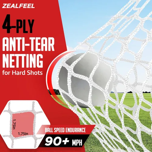 Vista 13 de ZEALFEEL Lacrosse Backstop Net 14x10FT, Extra-Large Shooting Coverage