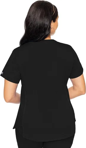 Vista 2 de Med Couture Touch - camisa de uniforme médico con cuello en V para mujer