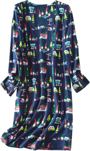 Vista 2 de American Trends Camisones de manga larga para mujer, camisas de dormir, camisas de noche, vestido de noche, vestidos de casa, vestido de noche