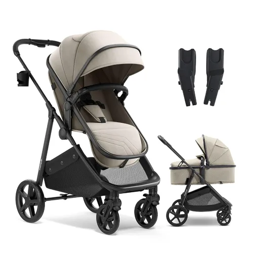 Vista 23 de Mompush Wiz - Cochecito reversible 2 en 1, plegable con una sola mano Negro