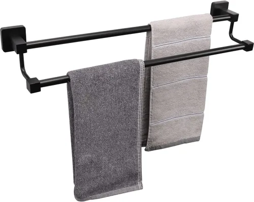 Vista 18 de TocTen Barra Doble para Toallas de Baño - Toallero de Acero Inoxidable SUS304 Reforzado para Baño, Accesorios de Baño Barra Doble para Toallas