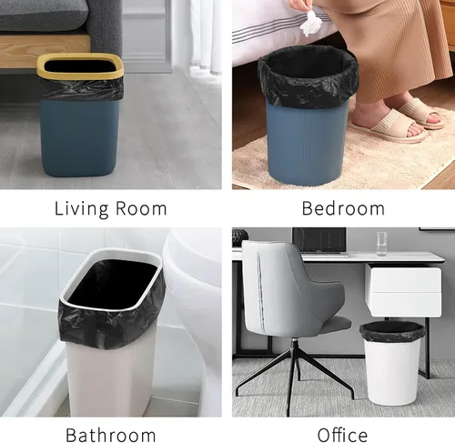 Vista 7 de Toplive Bolsa de basura para el hogar, baño, dormitorio, cocina, oficina (negro, 8 galones)