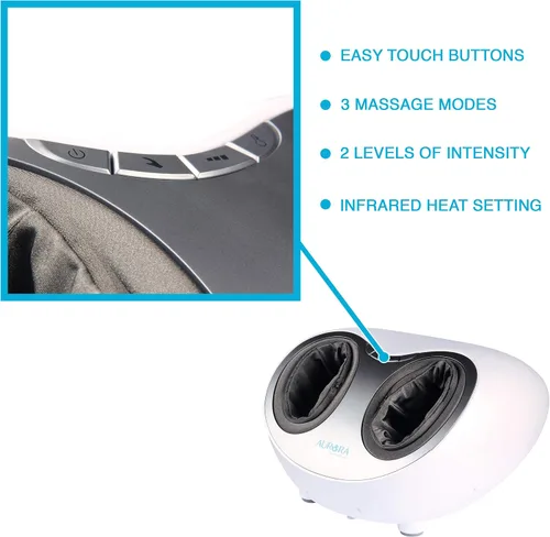 Vista 5 de Aurora Health & Beauty Masajeador de pies de compresión de aire Shiatsu con terapia de calor