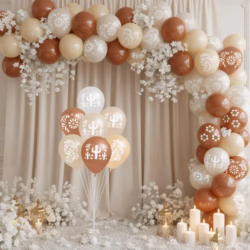 Vista 5 de Soulchen 45 globos Cielito Lindo para decoración de fiesta, 12 pulgadas, Platos De Barro, globos de fiesta, decoración de fiesta de Talavera