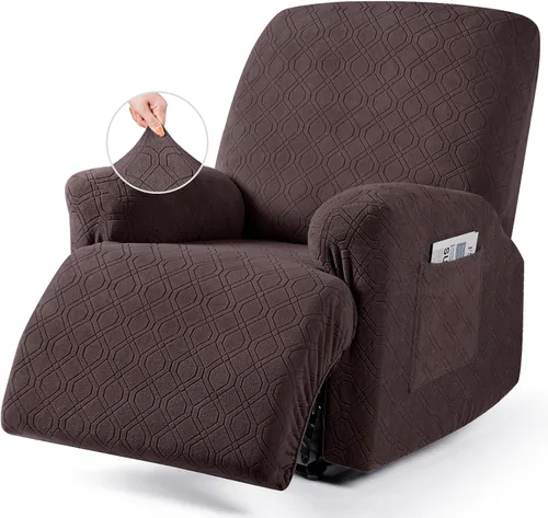 Vista 20 de VANSOFY Funda para silla reclinable, 3 piezas elásticas para silla reclinable, funda suave para silla reclinable, protector de muebles para perros