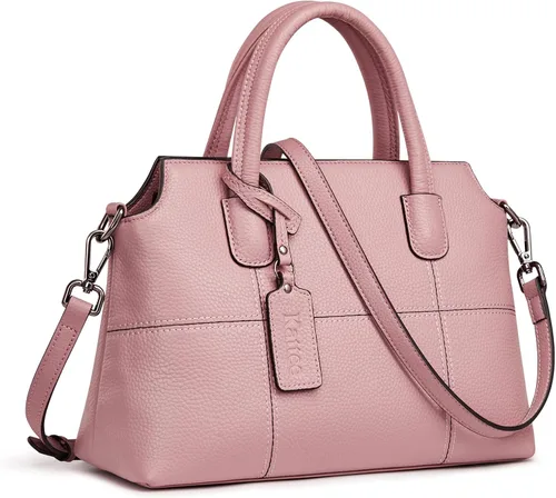 Vista 19 de Kattee - Bolsos de piel auténtica para mujer, bolsos de mano suaves para mujer