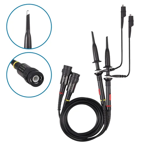 Vista 6 de Proster - Sonda de alcance de 200 MHz - P2200 1X/10X BNC con kit de mini grabber, paquete de 2