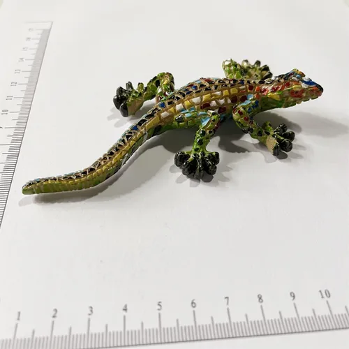 Vista 2 de España 3D Mosaico Lagarto Nevera Imán Recuerdo, Resina Hecho A Mano Mosaico Lagarto Refrigerador Imán Hogar y Cocina Decoración Colección