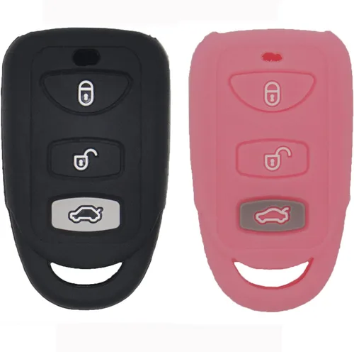 Vista 13 de LemSa Funda protectora de silicona con 3 botones para Hyundai Elantra Genesis Sonata, compatible con Kia Sorento Forte Optima Rondo Spectra 2 piezas