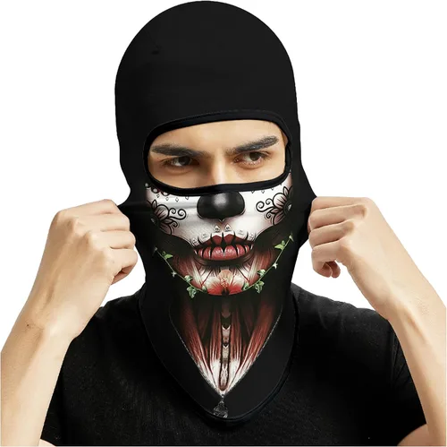 Vista 35 de Obacle Máscara Facial Pasamontañas para Hombres y Mujeres Ligera para Esquí, Caza, Ciclismo, Pesca Bear Cara Abierta Marrón