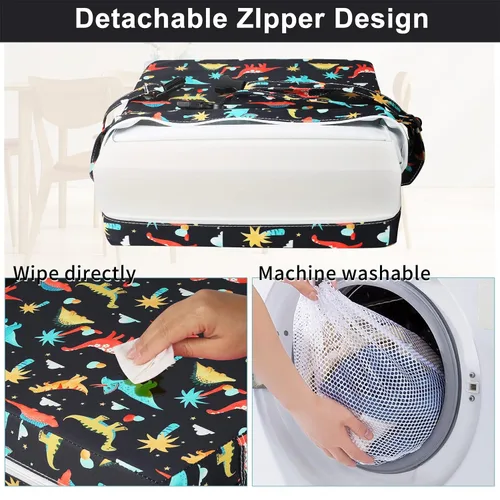 Vista 4 de Asiento elevador para niños pequeños para silla de cocina, mesa de comedor, lavable, grueso, resistente, silla elevadora portátil para niños