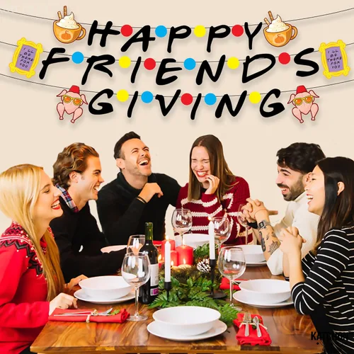 Vista 6 de KatchOn, Cartel de regalo de amigos felices – grande de 10 pies, sin bricolaje Decoraciones de amigos para fiestas de regalos de amigos felices