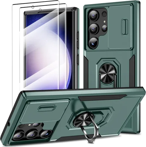Vista 52 de Funda magnética para Samsung Galaxy Note 20 Ultra con soporte de anillo [con protector de pantalla] [Compatible con carga inalámbrica MagSafe] Funda