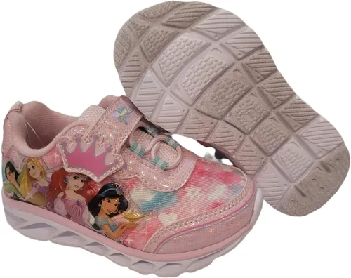 Vista 5 de Disney Princesses - Tenis deportivos iluminados, color rosa (bebé), talla 10