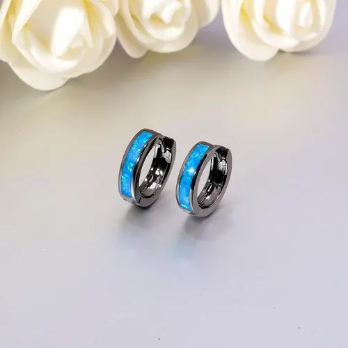Vista 40 de CiNily Aretes Huggie de ópalo con bisagras, chapados en oro, hipoalergénicos, pequeños aretes de aro para mujeres, adolescentes, niñas, hombres