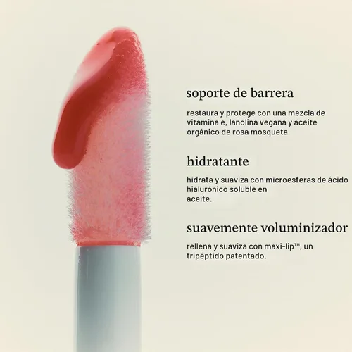 Vista 4 de goop Beauty Hydra-Barrier Gel Gloss Brillo de labios hidratante para hidratar y rellenar los labios Ácido hialurónico y vitamina E Blossom