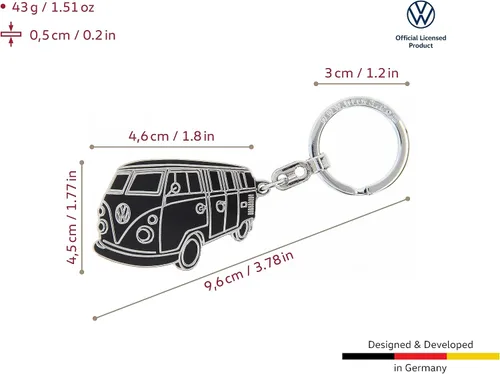 Vista 3 de BRISA VW Collection - Llavero Volkswagen Bus T1 (silueta/esmalte)