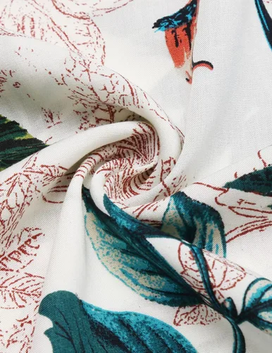 Vista 4 de COOFANDY Conjunto de camiseta hawaiana para hombre, trajes de playa florales de 2 piezas