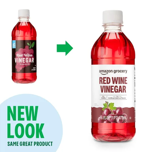 Vista 4 de Amazon Grocery, Vinagre de vino tinto, 16 onzas líquidas (anteriormente Happy Belly, el embalaje puede variar)