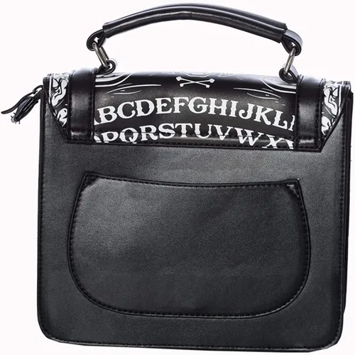 Vista 3 de Lost Queen Ouija Board - Bolsa pequeña gótica ajustable, Negro