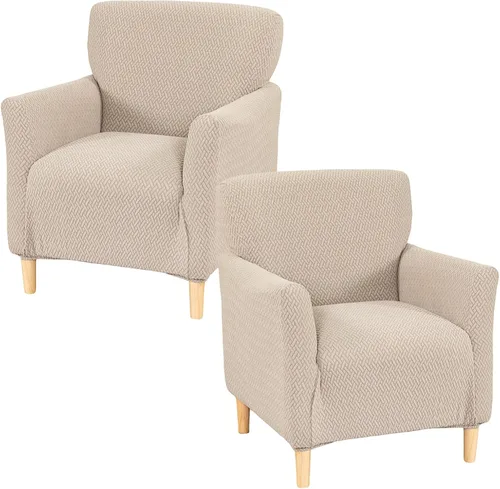 Vista 58 de Fundas de jacquard para sillón de banquete, fundas suaves para sillón de 1 pieza, fundas elásticas para silla de sala de estar, antideslizantes