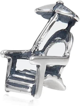 Vista 4 de Charm para silla de playa de plata de ley 925 para paraguas de viaje apto para pulseras de moda