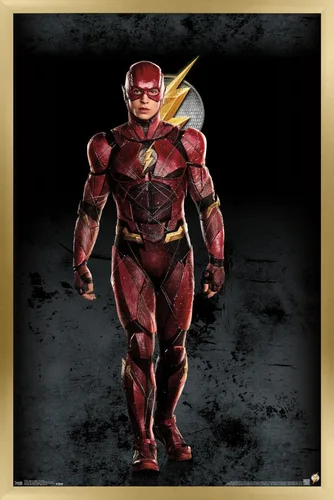 Vista 16 de Trends International Película de DC Comics - Liga de la Justicia - Póster de pared The Flash, 14.725 x 22.375 pulgadas, versión enmarcada de madera