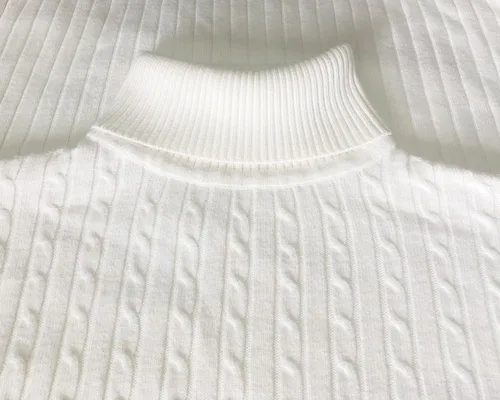 Vista 3 de SHOOYING Men's Casual Turtleneck Slim Fit Knitted Sweater Long Sleeve Ribbed Pullover Sweatshirt
