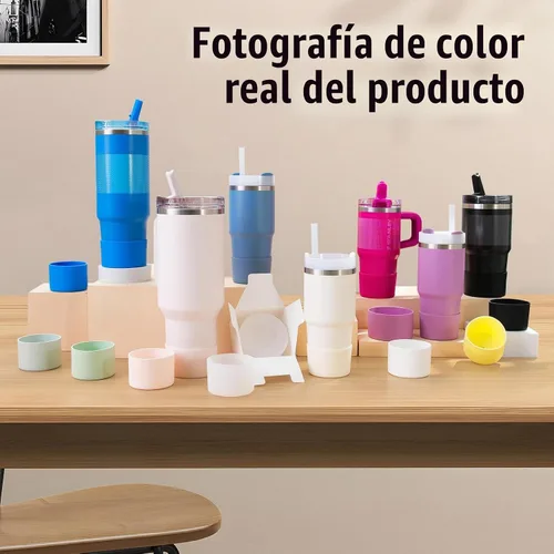 Vista 2 de Botas para vasos Stanley de 14 onzas, bota de silicona para Stanley Quencher de 14 onzas, accesorio protector inferior para vaso Stanley de 14 onzas