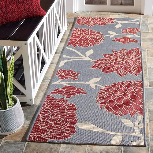 Vista 35 de SAFAVIEH Courtyard Collection CY7321 - Alfombra decorativa para interiores y exteriores, impermeable, fácil de limpiar, 2 pies 3 pulgadas x 6 pies 7