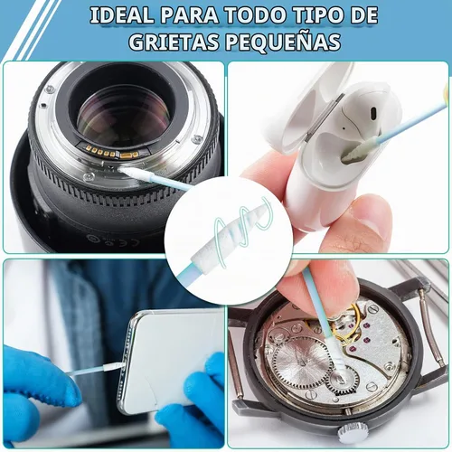 Vista 4 de Kit de hisopos de limpieza de espuma multiusos – Esponja de esponja sin pelusa para cámara, pistola, impresora de inyección de tinta, lente óptica