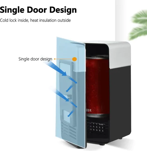 Vista 9 de Riloer Mini refrigerador portátil para automóvil, 5 V 10 W, enfriador y calentador de ahorro de energía, mini refrigerador USB LED con luz LED
