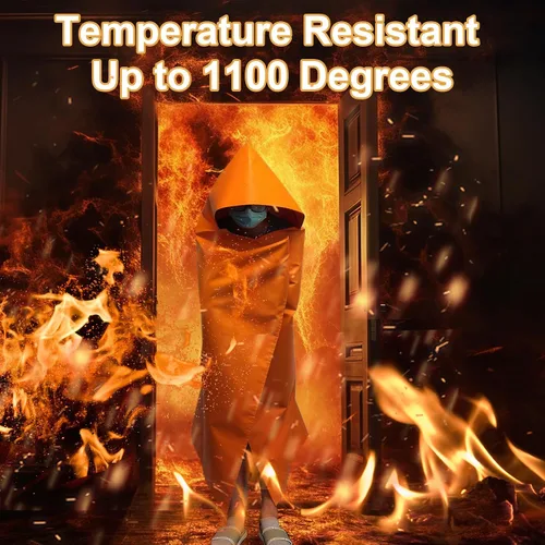 Vista 2 de Capa de escape de incendios, extra grande, de emergencia utilizada como manta de fuego, para el hogar Fireproof Cloak,Fire Escape for Household