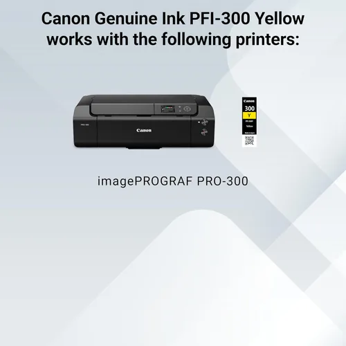 Vista 5 de Canon PFI-300 Depósito de tinta amarillo auténtico, compatible con impresoras ImagePROGRAF PRO-300