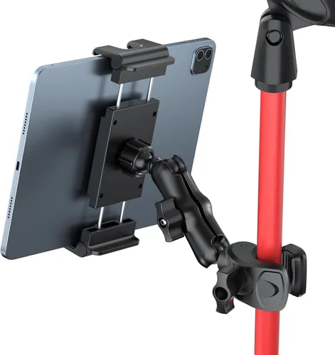 Vista 7 de PLDHPRO Soporte para iPad para Soporte de Micrófono, Soporte Ajustable de 2 Etapas Más Largo para Teléfono Tableta Música Micrófono, Montaje que se