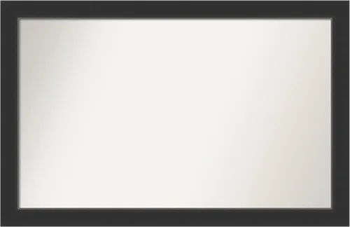 Vista 185 de Amanti Art Espejo personalizado, espejo de baño negro Astor, espejo de pared o espejo de tocador de baño sobre el fregadero (25 x 25 pulgadas)